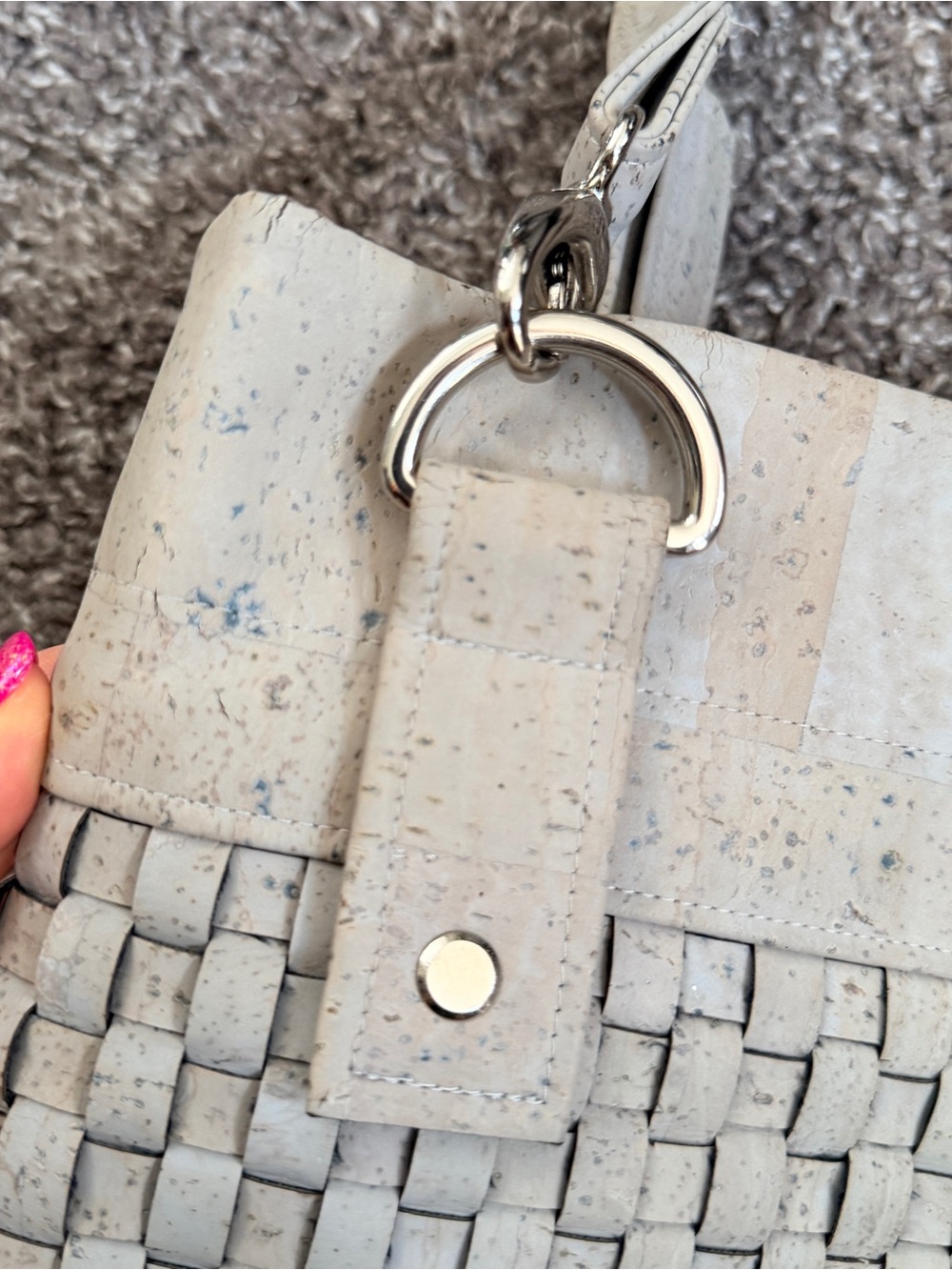 Nancy Zee Designs Woven Tote Bag in Stone Gray - Picture 4 of 16
